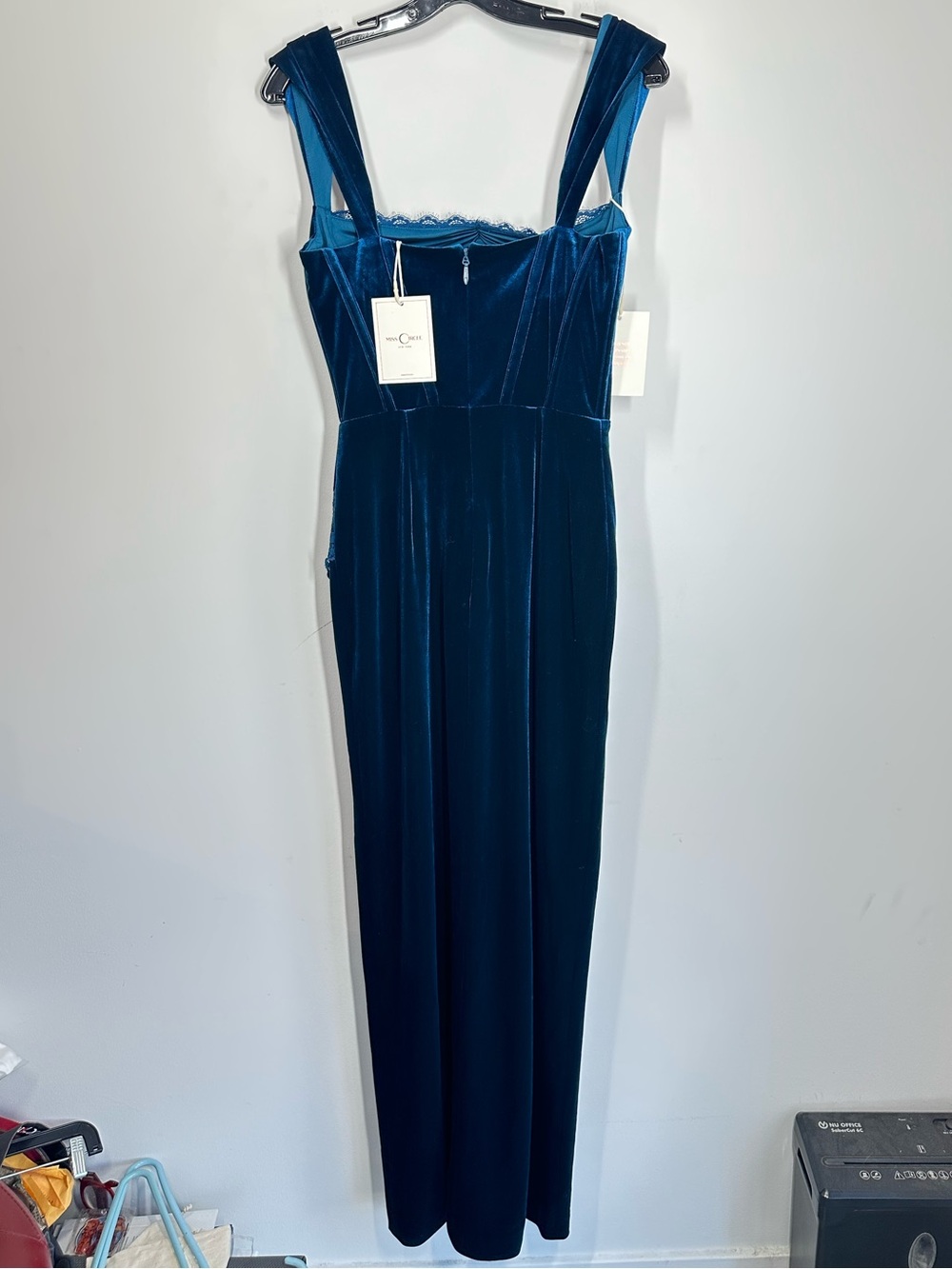 Miss Circle Odilia Teal Velvet Corset Maxi Dress - Women's Medium, NWT - Picture 5 of 7